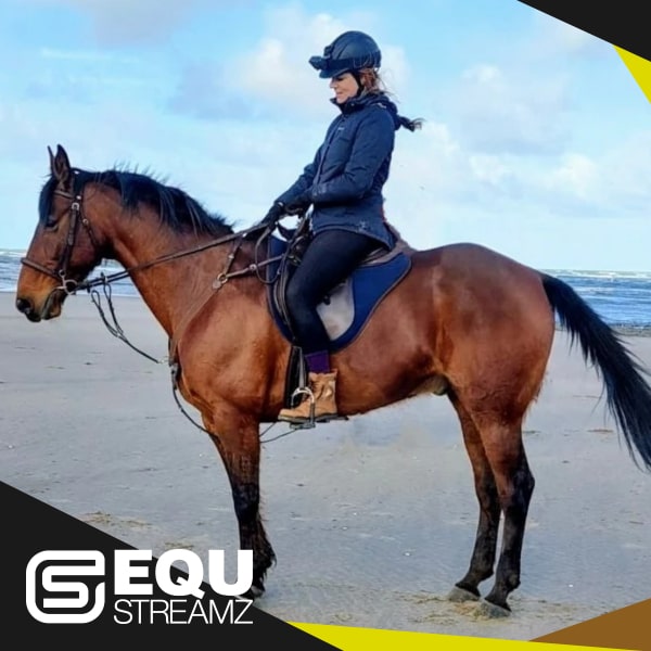 Kayleigh Endurance Rider endorses EQU STREAMZ bands for endurance riding