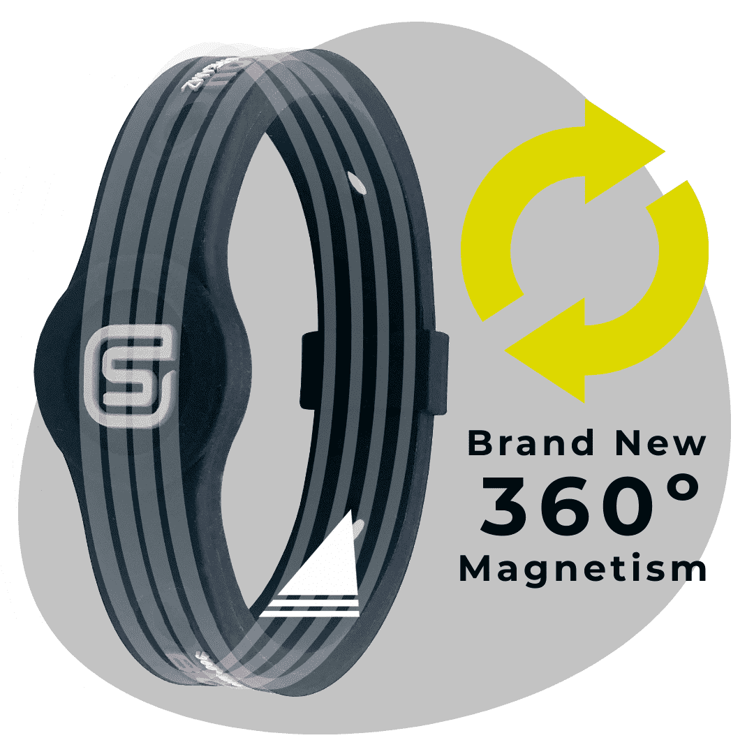YOU StreamZ is not magnetic pulse therapy, instead it creates a spin! This unique process prevents an increase in temperature allowing the band to be left on for long periods of time, improving their impact and providing continuous effects.