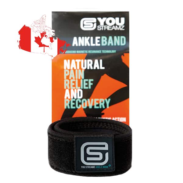 YOU StreamZ Magnetic Therapy Ankle Band for pain relief and natural recovery. Magnet silicone band for ankle, out now in Canada and available for shipping from alberta