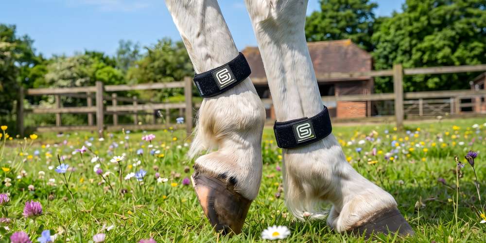 Skin Sensitivity in Horses Image of horse in summer paddock