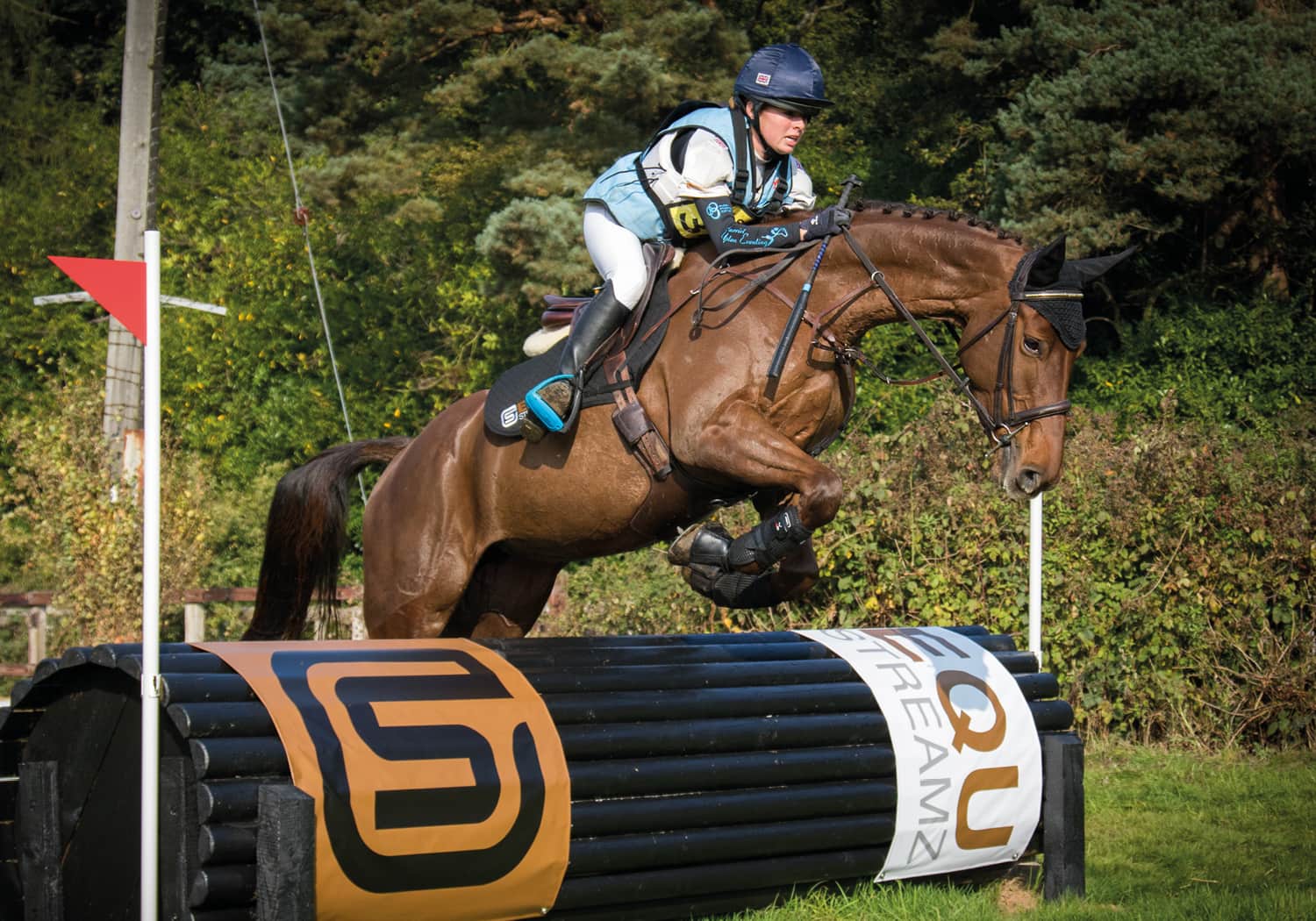 EQU Streamz advanced magnetic fetlock and hock bands for horse and ponies joint care and wellbeing image of sponsored professional equestrian rider dressage barrel racing eventing showjumping racing and much more. Unique magnetic approach for horses. 